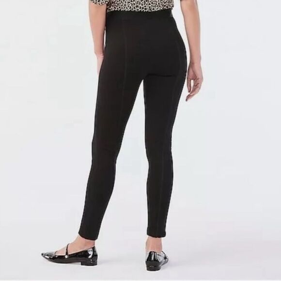 J Crew GiGi Pant Ponte Black With Side Zip Closure Size 6 - Picture 10 of 10